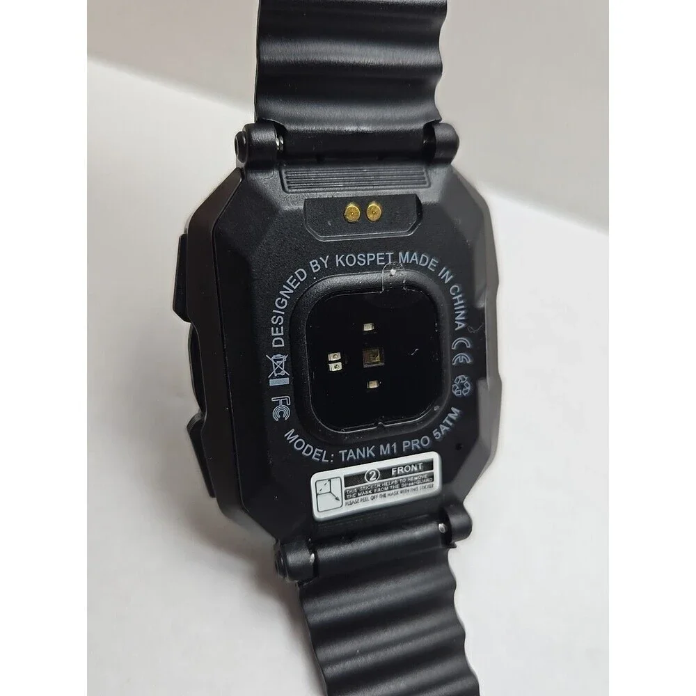 Kospet Tank M1 Pro Rugged Smartwatch Black 5ATM IP69K Fitness Tracker Watch Mens
